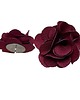kolczyki - inne Materiałowe kolczyki z bordowymi kwiatami 1