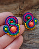 kolczyki soutache Małe i kolorowe kolczyki sutasz 4