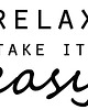 krzesła Leżak drewniany z nadrukiem RELAX TAKE IT EASY 2