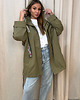 kurtki damskie Kurtka parka z kapturem Khaki 4