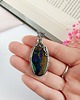 wisiory Naszyjnik Azuryt stal chirurgiczna wisiorek handmade 4