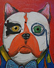 obrazy Pies czarownik 60x80 akryl, spray 2