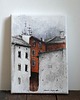 obrazy Obrazek - śląskie podwórko - 15x21cm - oryginał na płótnie 1