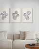 plakaty Zestaw 3 geometrycznych plakatów liniowych, do salonu, sypialni. 2