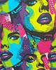 spodnie dresowe damskie Spodnie baggy Mayurasana kolorowe pop art Auri Lili unikat L 40 4