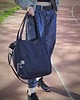 torby na ramię Lazy bag Pocket torba czarna bawełniana vegan 3