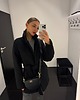 torebki mini Torebka mała półksiężyc czarna skóra groszkowa 4