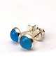 kolczyki wire wrapping minimalistyczne agaty blue 2