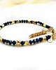 bransoletki z kamieni naturalnych Komplet Bransoletek AURORA NAVY- z kamieni lapis lazuli,  masy perłowej 8