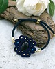 bransoletki soutache Bransoletka sutasz z nocą kairu regulowana granatowa lekka 2