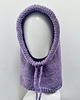 czapki damskie Balaclava oversize kominiarka kaptur zamiast czapki z merino piękny liliowy 1