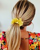 gumki do włosów Gumka jedwabna, scrunchie, frotka cytrynowa aura MIDI 4