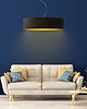 plafony Lampa wisząca z cylindrycznym abażurem PORTO GOLD fi - 100 cm 2