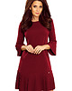 sukienki midi damskie 228-4 LUCY - plisowana wygodna sukienka BORDO 5