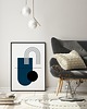 plakaty Plakat Blue Geo 3