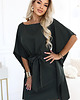 sukienki midi damskie 287-46 SOFIA Kobieca sukienka typu motyl z wiązaniem w pasie - ciemny khaki 2
