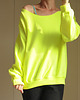 bluza bez kaptura damska Fluo żółty Z 3