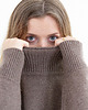 swetry damskie  IRBIS Mokka Wełniany Sweter Oversize z Golfem 100% Wełny Merino RWS 2