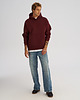 bluzy męskie Bluza z kapturem STUDIO Red Wine męska 4