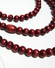 korale Drewniane korale - potrójne, bordo 2