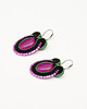 kolczyki soutache Małe kolczyki sutasz różowy czarny 4