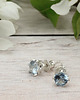 kolczyki srebrne Błękitny spinel w srebrze 3