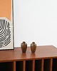 wazony Zestaw brązowych wazonów ceramicznych, duński design, lata 60, Dania 1
