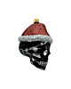 ozdoby choinkowe Bombka choinkowa: Czaszka w czapce świętego Mikołaja z srebrnymi akcentami 1