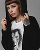 kardigany damskie Sweter długi UNDERWORLD czarny 3