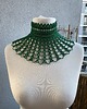 chokery Koronkowy choker butelkowa zieleń  elegancki naszyjnik w stylu vintage 3