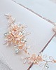 Ślubne ozdoby do włosów Wianek ślubny Flora - morela i rose gold 2