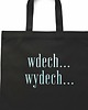 torby na zakupy Bawełniana torba z afirmacją w kolorze czarnym WDECH... WYDECH... 1