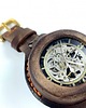 zegarki męskie DC 044 - BROWN Vintage - Mechaniczny zegarek w skórzanej oprawie 2