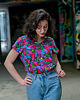 t-shirt damskie Flower power - miękka i wygodna koszulka nietoperek 1