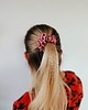 gumki do włosów Gumka jedwabna, scrunchie, frotka różowy beż MIDI 1