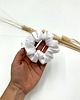 gumki do włosów Scrunchie Slim Biała 1