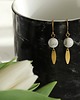 kolczyki z mosiądzu White Howlite with Marquise Earrings 1
