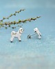 kolczyki ceramiczne Maltańczyk mini pieski - ceramiczne sylwetki kolczyki 1