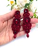 kolczyki soutache Kolczyki sutasz bordowe Keira wieczorowe eleganckie z kryształkami 1