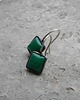 kolczyki wire wrapping Zielony kwadracik - kolczyki 4