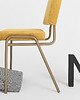 krzesła Krzesło retro SIMPLE nowoczesny prl - żółte, złota podstawa 1