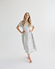 sukienki midi damskie Lniana Sukienka JASMINE GRAY STRIPES 2