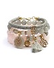 bransoletki z kamieni naturalnych Pink and grey vol. 29 /16-08-22/ set 1