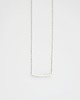 srebrne naszyjniki Rhodium Plated Square Tube Necklace 5