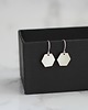 kolczyki srebrne Small Hexagon Earrings in Silver 1