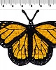 naszywki na ubrania Naszywka naprasowanka MOTYL MONARCHA termo haft 5,7x7,5cm 1