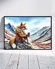 plakaty Plakat z serii Górscy Wędrowcy - Lis  - szlachetny wydruk Fine art (giclee) 2