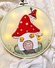 obrazy i plakaty do pokoju dziecięcego Świecący obrazek do pokoju dziecka, domek muchomor 1