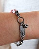 bransoletki wire wrapping Rodochrozyt srebrna oksydowana bransoleta 2