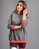 bluza bez kaptura damska Szara bluza dresowa 2